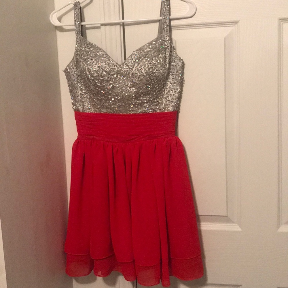 Red cocktail dress